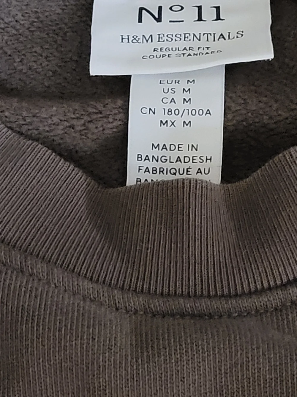 H&M Essentials Regular Fit Men's Crewneck Sweatshirt - Brown